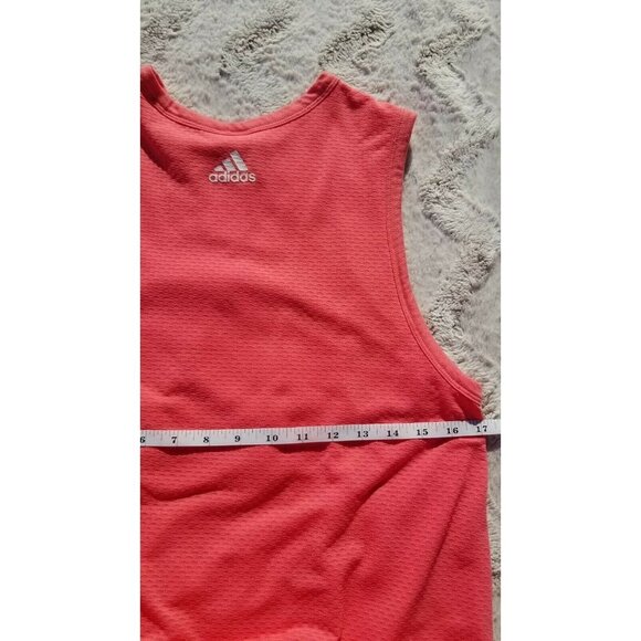 Adidas Coral Hidden Logo Jersey Style Dress Size M - Picture 12 of 13